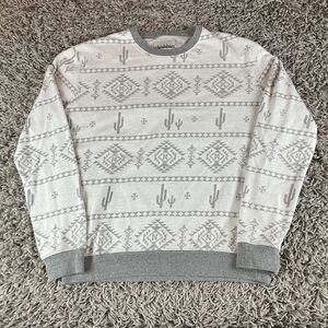 Chubbies Sweater Mens Medium M Aztec Southwestern Navajo Gray Pullover Crew Logo